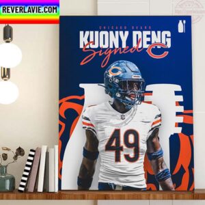 Kuony Deng Signed Chicago Bears Home Decor Poster Canvas