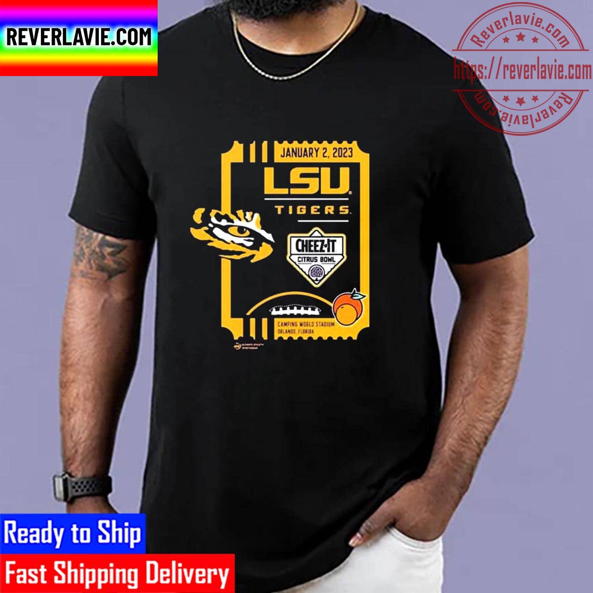 LSU Tigers January 2 2023 Cheez It Orlando Citrus Bowl Unisex T-Shirt LSU Tigers January 2 2023 Cheez It Orlando Citrus Bowl Unisex T-Shirt