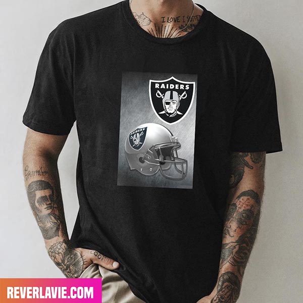 Las Vegas Raiders NFL Helmet Logo Fashion T-Shirt Las Vegas Raiders NFL Helmet Logo Fashion T-Shirt