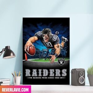 Las Vegas Raiders NFL Team End Zone Raiders Pride Since 1960 Home Decor Canvas-Poster