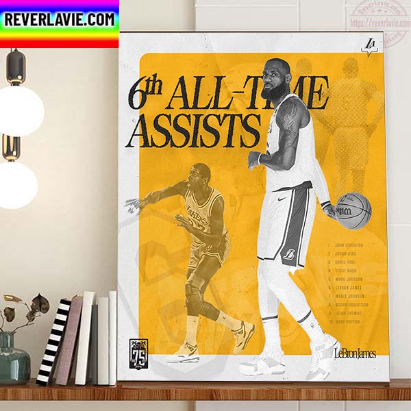 LeBron James 6th All Time Assists Home Decor Poster Canvas LeBron James 6th All Time Assists Home Decor Poster Canvas