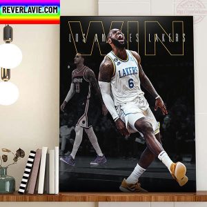 LeBron James Los Angeles Lakers Win In NBA Home Decor Poster Canvas