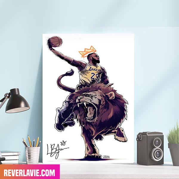 LeBron The King James Los Angeles Lakers Winner Signatures Home Decor Canvas-Poster LeBron The King James Los Angeles Lakers Winner Signatures Home Decor Canvas-Poster