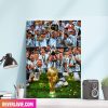 Lionel Messi Argentina Team Win His 1st FIFA World Cup 2022 Champions Decor Poster