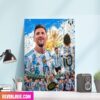 Maradona And Lionel Messi Congratulations Argentina Team To Win FIFA World Cup 2022 Home Decor Canvas-Poster