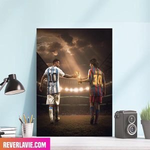 Lionel Messi Become A Champions Of FIFA World Cup 2022 Congratulations Argentina Canvas-Poster Decor
