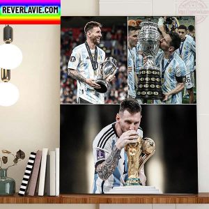 Lionel Messi Completed International Trophies Home Decor Poster Canvas