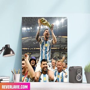 Lionel Messi – FIFA World Cup 2022 Argentina Team Congratulations Home Decorations Canvas-Poster