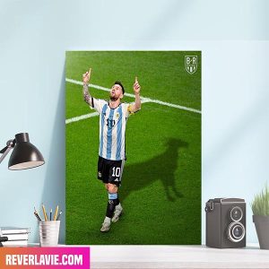 Lionel Messi FIFA World Cup 2022 Built Different The GOAT Home Decor Canvas-Poster