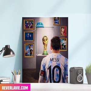 Lionel Messi – Number 10 Argentina Team Congratulations FIFA World Cup 2022 Home Decorations Canvas-Poster