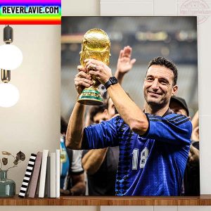 Lionel Scaloni Head Coach Argentina Champions World Cup 2022 Home Decor Poster Canvas