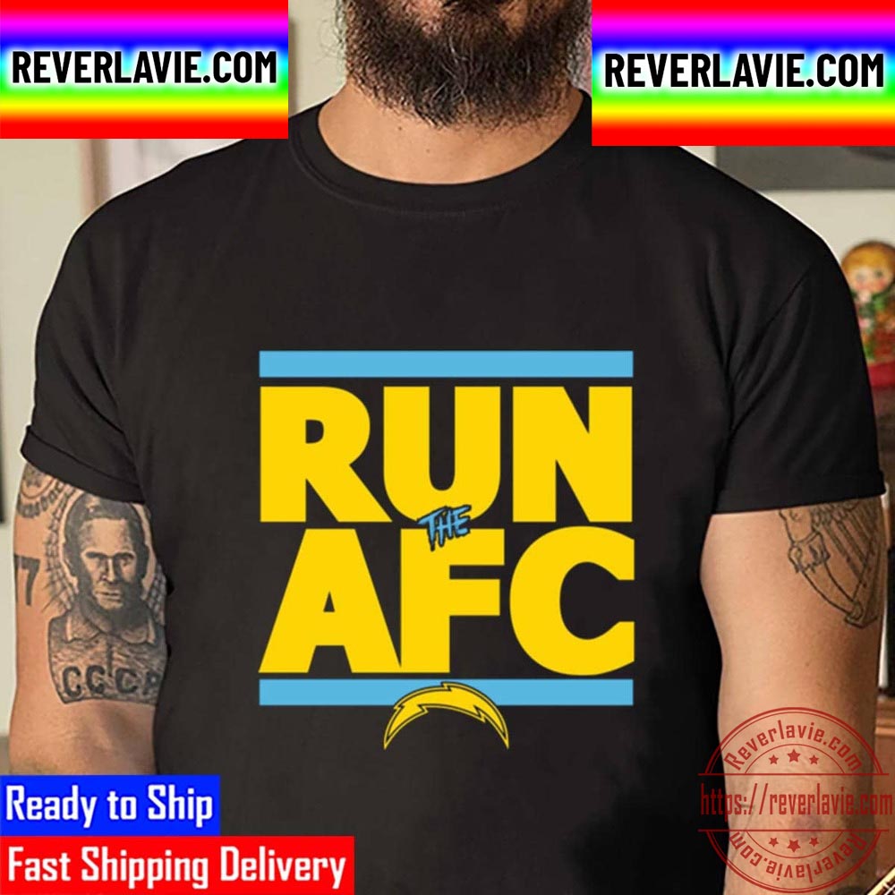 Los Angeles Chargers 2022 Run The AFC Unisex T-Shirt Los Angeles Chargers 2022 Run The AFC Unisex T-Shirt