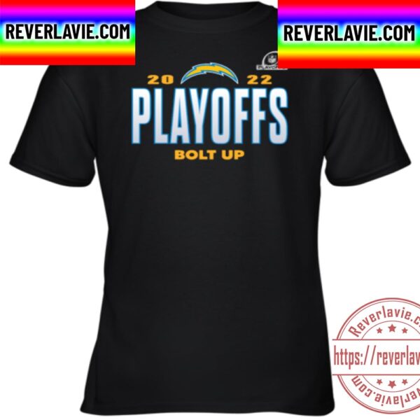 Los Angeles Chargers Bolt Up Fanatics 2022 NFL Playoffs Our Time Unisex T-Shirt