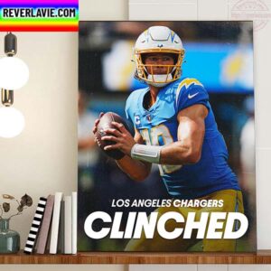 Los Angeles Chargers Clinched AFC Postseason Home Decor Poster Canvas
