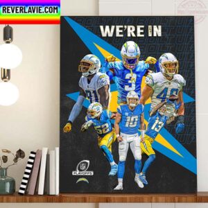 Los Angeles Chargers We’re In NFL Playoffs Home Decor Poster Canvas