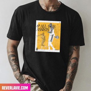 Los Angeles Lakers LeBron James Has Passed Magic Johnson For No 6 On The NBA Assists List Style T-Shirt