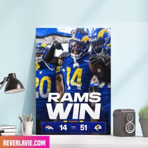 Los Angeles Rams How The Rams Stole Christmas Rams Win Home Decor Canvas-Poster