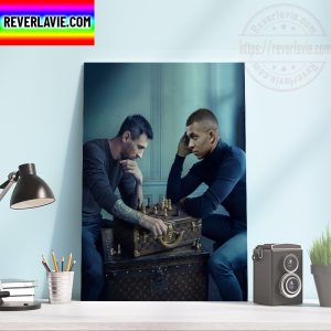 Louis Vuitton Collab Lionel Messi x Kylian Mbappe Home Decor Poster Canvas