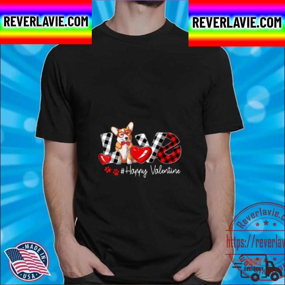 Love Corgi Dog Buffalo Plaid Valentines Day Unisex T-Shirt Love Corgi Dog Buffalo Plaid Valentines Day Unisex T-Shirt