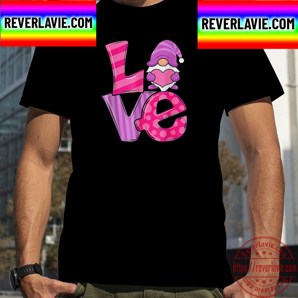 Love Gnome Holding Heart Youth Girls Funny Valentines Day Unisex T-Shirt Love Gnome Holding Heart Youth Girls Funny Valentines Day Unisex T-Shirt