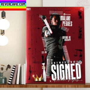 Malaki Pegues Signed Troy Trojans Football Home Decor Poster Canvas