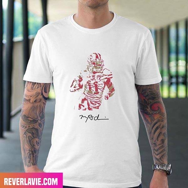 Marquise Goodwin San Francisco 49ers Signatures Pixel Art Style T-Shirt Marquise Goodwin San Francisco 49ers Signatures Pixel Art Style T-Shirt