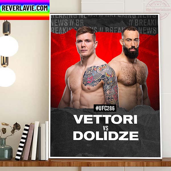 Marvin Vettori Vs Roman Dolidze For UFC 286 In London March 18th Home Decor Poster Canvas Marvin Vettori Vs Roman Dolidze For UFC 286 In London March 18th Home Decor Poster Canvas