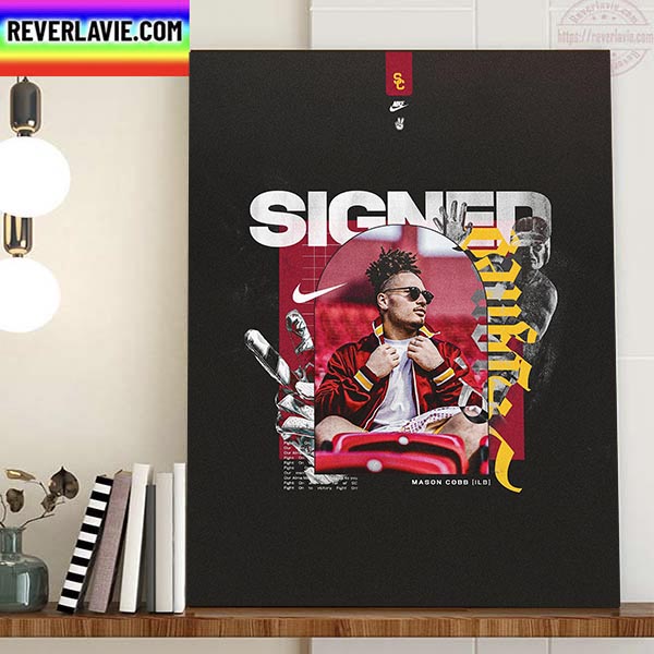 Mason Cobb Signed USC Trojans Football Home Decor Poster Canvas Mason Cobb Signed USC Trojans Football Home Decor Poster Canvas