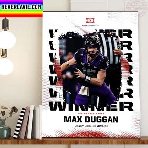 Max Duggan Is Davey O’Brien Award Winner Home Decor Poster Canvas