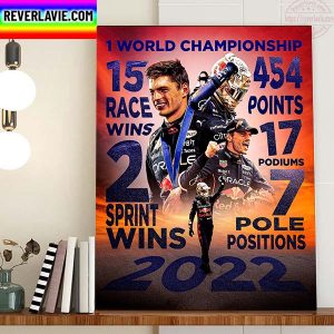 Max Verstappen All Title In The 2022 Season Home Decor Poster Canvas