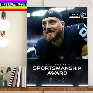 Maxx Crosby Is Art Rooney Sportsmanship Award Finalists Home Decor Poster Canvas