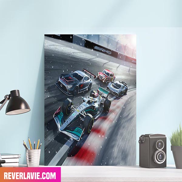 Mercedes-AMG PETRONAS F1 Team Christmas Day Home Decor Canvas-Poster Mercedes-AMG PETRONAS F1 Team Christmas Day Home Decor Canvas-Poster