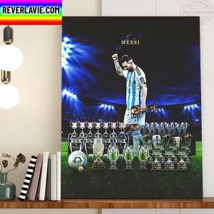 Messi Is A FIFA World Cup Champion Home Decor Poster Canvas