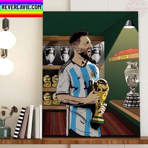 Messi Winner 2022 World Cup Champions Home Decor Poster Canvas