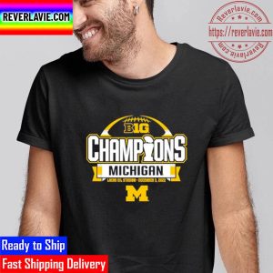Michigan Wolverines Blue 84 2022 Big Ten Football Conference Champions Unisex T-Shirt