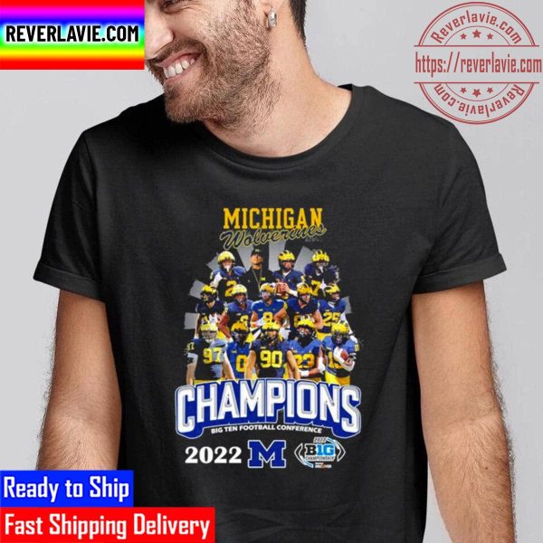 Michigan Wolverines Champions Big Ten Football Conference 2022 Unisex T-Shirt