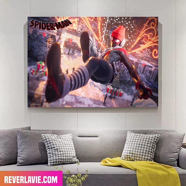 Miles Morales Spiderman Marvel Studios x Sony Play Station Game Home Decor Canvas-Poster Miles Morales Spiderman Marvel Studios x Sony Play Station Game Home Decor Canvas-Poster