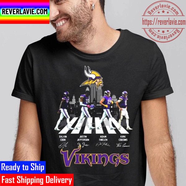 Minnesota Vikings Dalvin Cook Justin Jefferson Adam Thielen Kirk Cousins City Signatures Unisex T-Shirt
