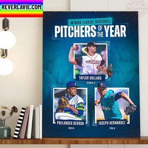 Minor League Baseball Pitchers Of The Year Seattle Mariners MLB Home Decor Poster Canvas