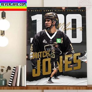 Mitch Jones 100 Played Games With Vancouver Warriors NLL Home Decor Poster Canvas