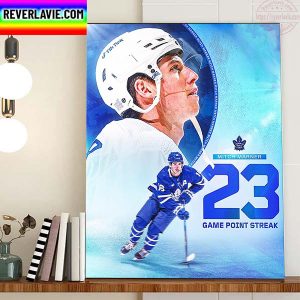 Mitch Marner 23 Game Point Streak Home Decor Poster Canvas