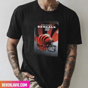 NFL Cincinnati Bengals Helmet Poster Fashion T-Shirt