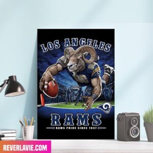NFL Los Angeles Rams End Zone Rams Pride Since 1937 Home Decor Canvas-Poster