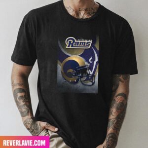 NFL Los Angeles Rams Helmet 16 Poster Fashion T-Shirt