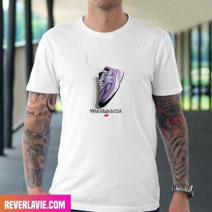 New Balance 990v6 Lavender Deep Lake Concept Style T-Shirt
