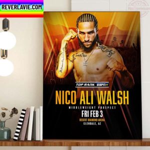 Nico Ali Walsh Middleweight Prospect On Top Rank Boxing Home Decor Poster Canvas
