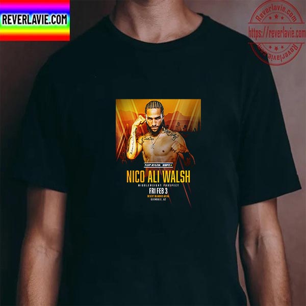 Nico Ali Walsh Middleweight Prospect On Top Rank Boxing Unisex T-Shirt Nico Ali Walsh Middleweight Prospect On Top Rank Boxing Unisex T-Shirt