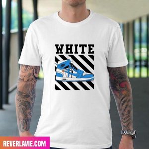 Off-White x Air Jordan 1 Retro High OG Blue Style T-Shirt