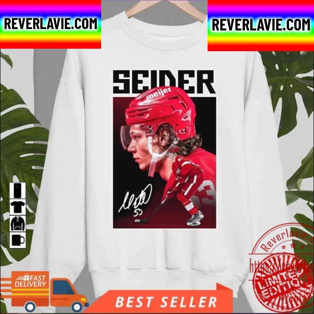 Oh White Signature Moritz Seider Detroit Red Wings Unisex T-Shirt Oh White Signature Moritz Seider Detroit Red Wings Unisex T-Shirt