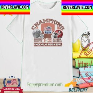 Ohio State Buckeyes Vs Georgia Bulldogs Chick Fil A Peach Bowl Champions Unisex T-Shirt